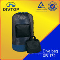 Heavy duty PVC backpack nylon drawstring bag diving mesh bag